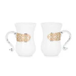 silver Set of 2 Mugs in peach color-2