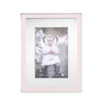 silver pink border photo frame