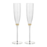 Silver - Gold Base Champagne Flute