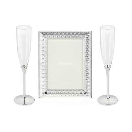 Champagne Flutes with Medium Jute Design Frame