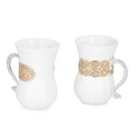 silver Set of 2 Mugs in peach color-3