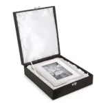 silver pink border photo frame box