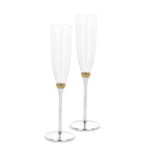 Silver - Gold Base Champagne Flute