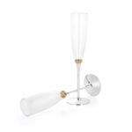 Silver - Gold Base Champagne Flute