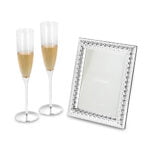 Champagne Flutes with Medium Jute Design Frame