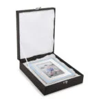 silver sky blue border photo frame box