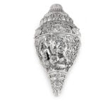 Silver Ganesh Shankh - Large Size