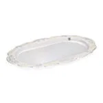 silver Peacock Oval Tray