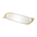 Silver Tray Dual Tone Cutwork Oval Designer