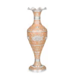 silver peach vase