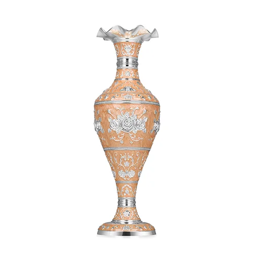 silver peach vase-2