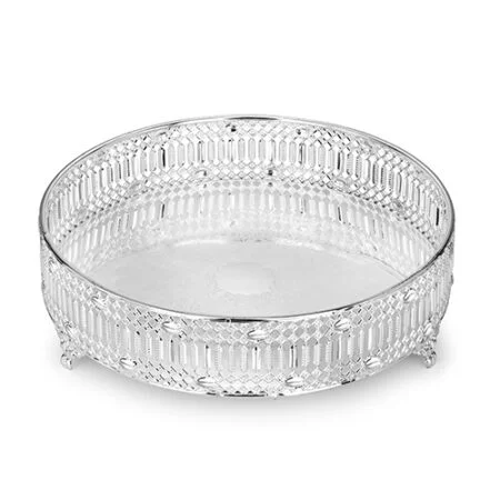 silver round tray