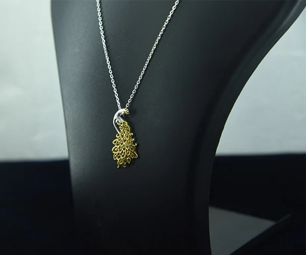 gold plated peacock pendant