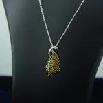 gold plated peacock pendant necklace