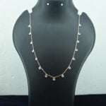 pink gold single crystal necklace