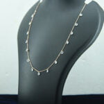 pink gold single crystal necklace