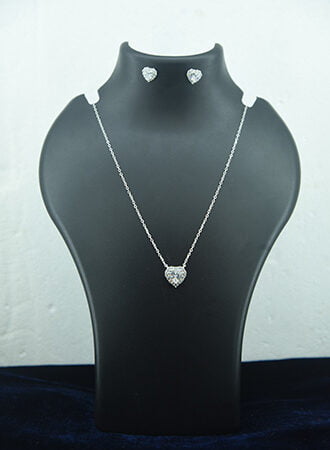 white heart shape diamond