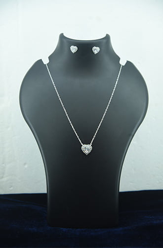 white heart shape diamond