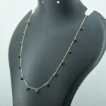 Black Crystal Necklace single layer