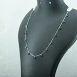 Black Crystal silver Necklace