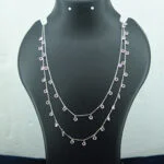 silver double layer necklace