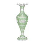 silver green vase