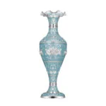 silver sky blue vase-2