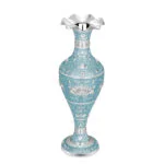 silver sky blue vase-3