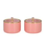 set of 2 pink bowls