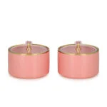 set of 2 pink bowls