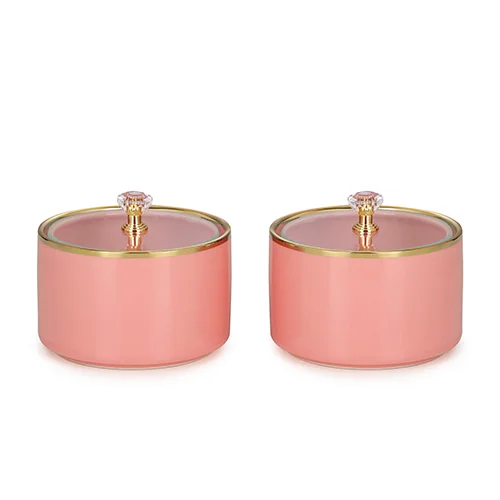 set of 2 pink bowls