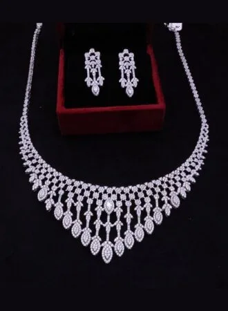 silver necklace set brea by dhriti silver