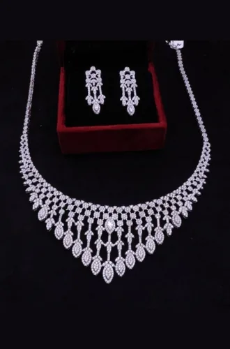 silver necklace set brea by dhriti silver