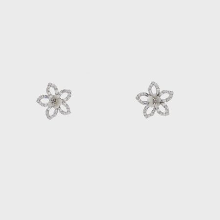 Diamond Blossom Earrings