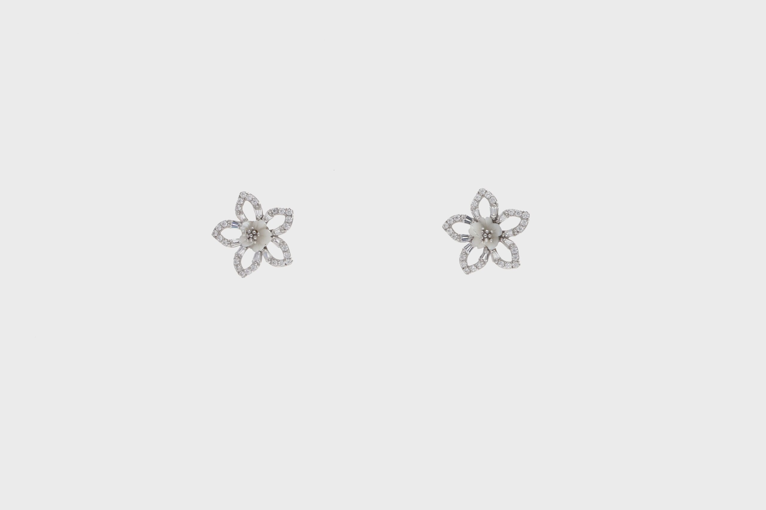 Diamond Blossom Earrings