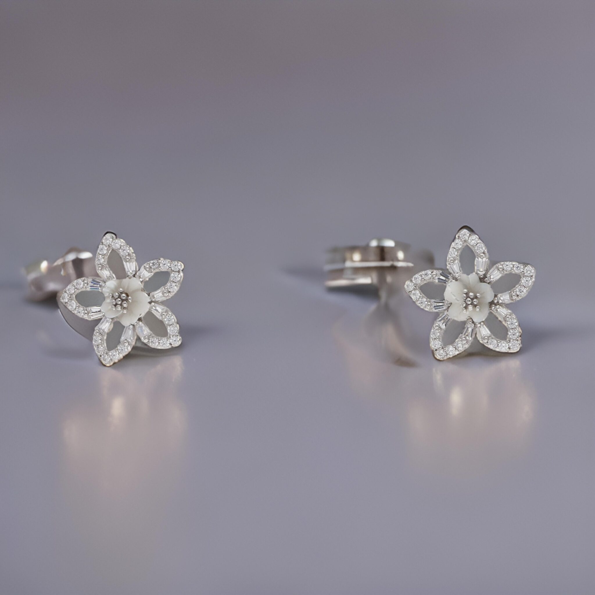 Diamond Blossom Earrings