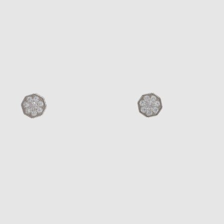 Sparkling Diamond Cluster Earrings