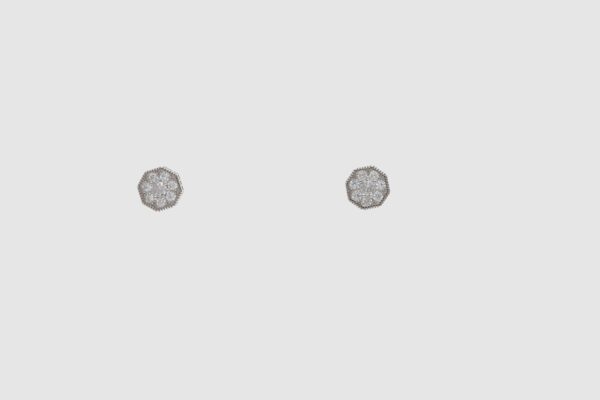 Sparkling Diamond Cluster Earrings