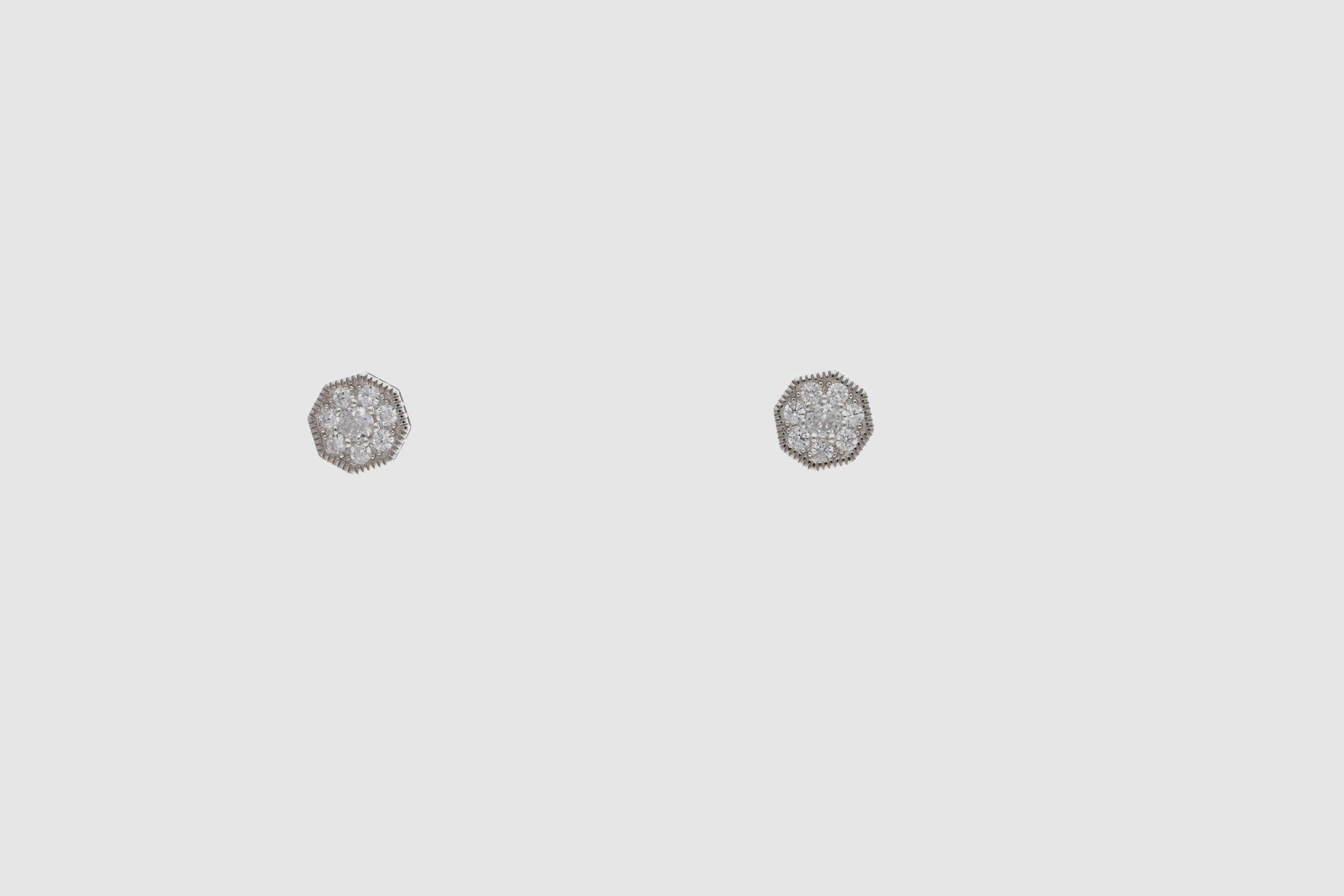 Sparkling Diamond Cluster Earrings
