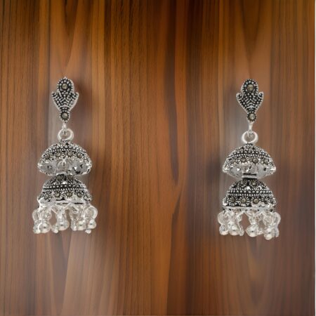 silver jhumki