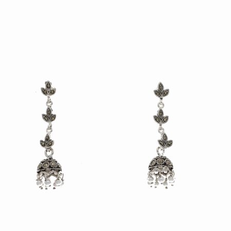 925 Silver Oxidized Jhumki