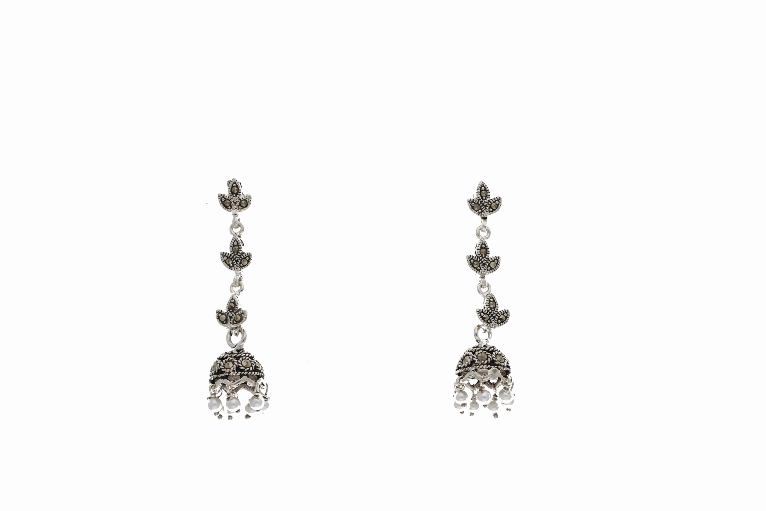 925 Silver Oxidized Jhumki