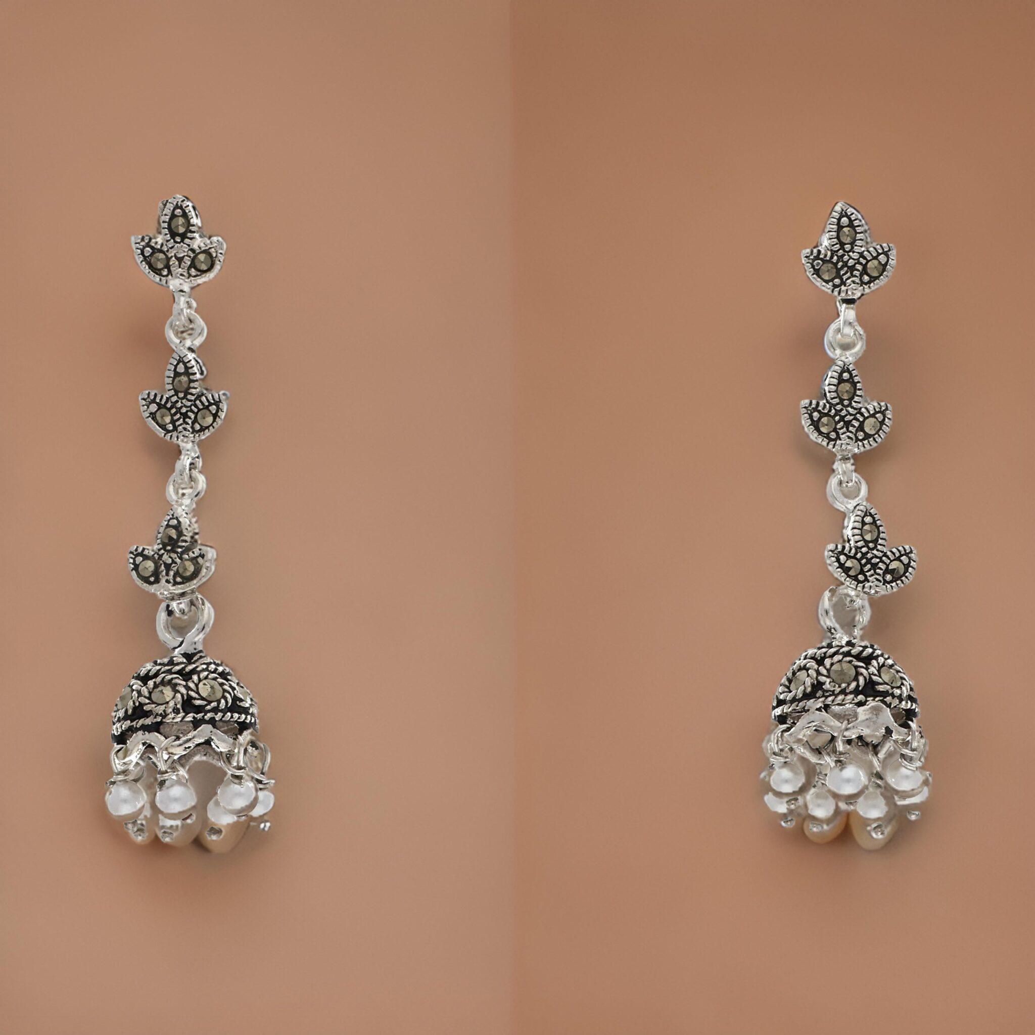 925 Silver Oxidized Jhumki