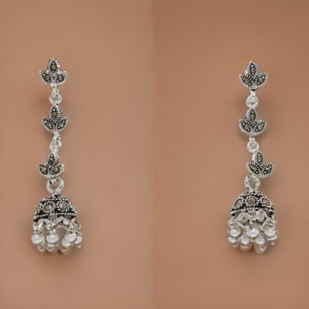 925 Silver Oxidized Jhumki