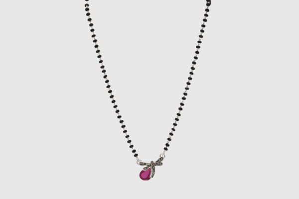 Flower Pendant silver Mangalsutra