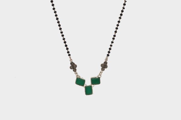 Green Diamond Stone Fancy Mangalsutra