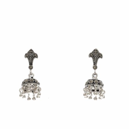 Oxidized Silver Black Jhumki