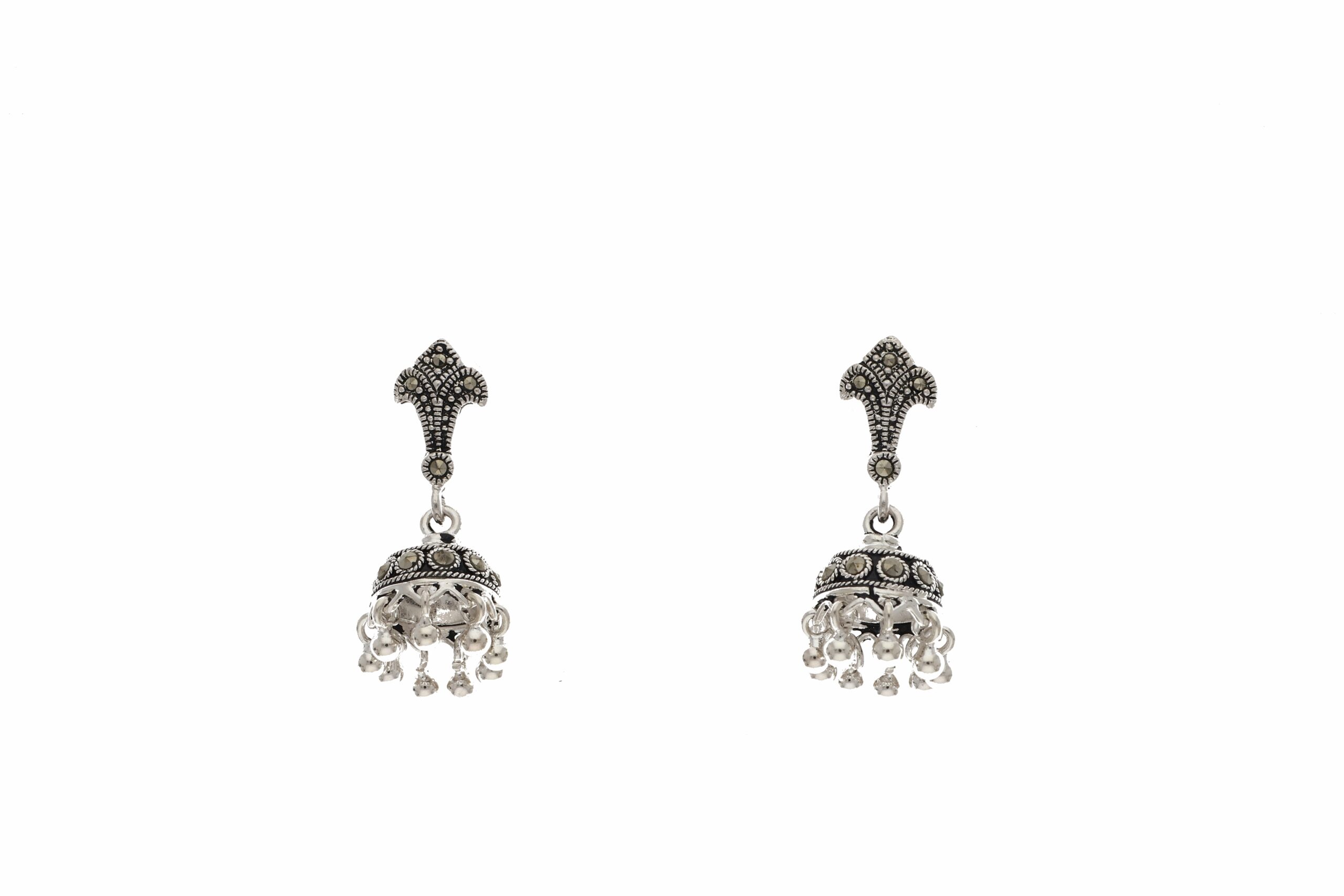 Oxidized Silver Black Jhumki