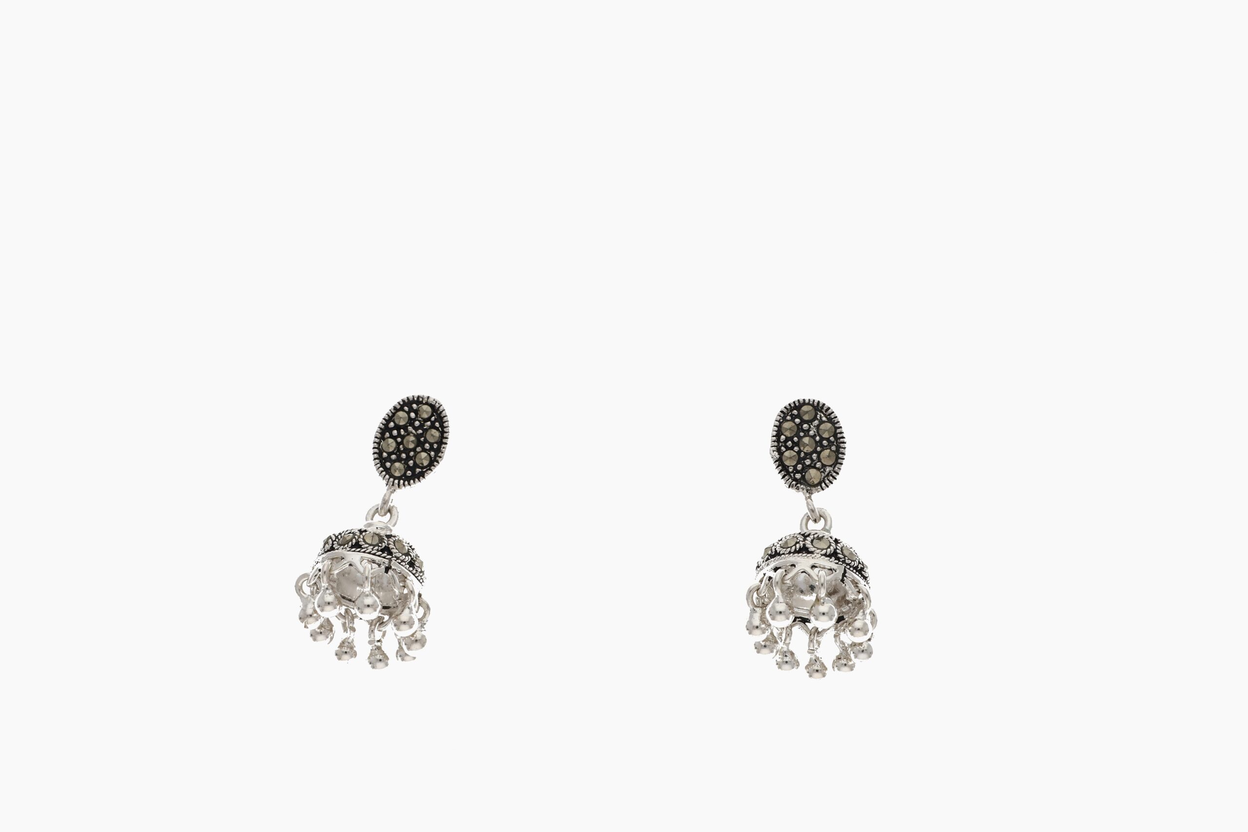 Oxidized Silver Jhumki
