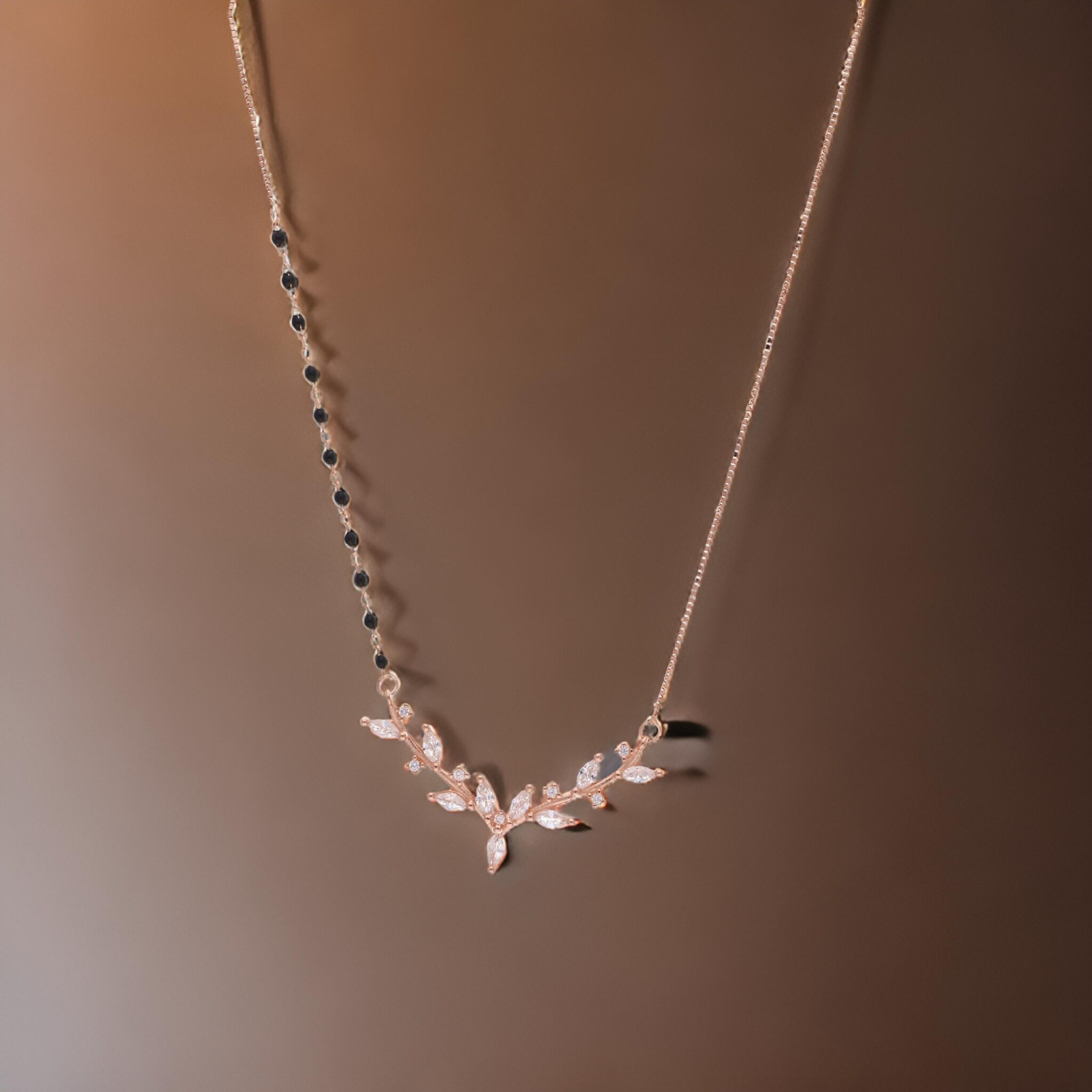 Rose Gold Periwinkle Mangalsutra